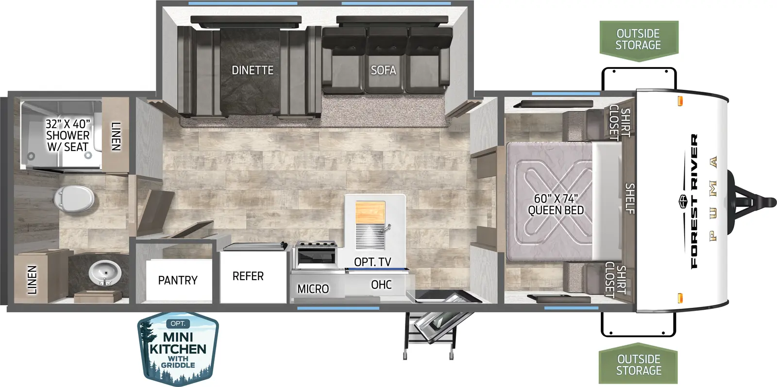 Puma Camping Edition 250RBCE Floorplan